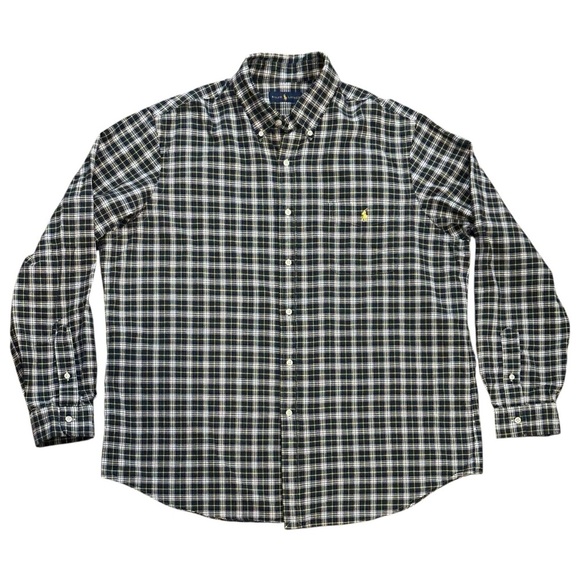 Ralph Lauren Plaid Button-Down Pocket Shirt Green Multi Men’s XXL 710716611007 - Picture 2 of 5